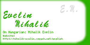 evelin mihalik business card